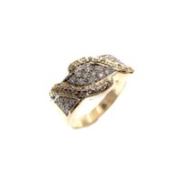 Gold pavé ring set with diamonds; 0.52 ct.