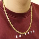 Image 10 of Exclusive long gold flat king chain | 60 cm