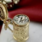 Image 2 of Vintage gold pendant of a mug