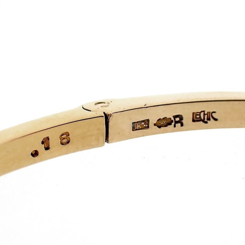 Image 9 of Gold bangle with 0.12 ct. diamonds | Ø 60 mm