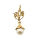 Image 1 of Gold pendant set with pearl and zirconia