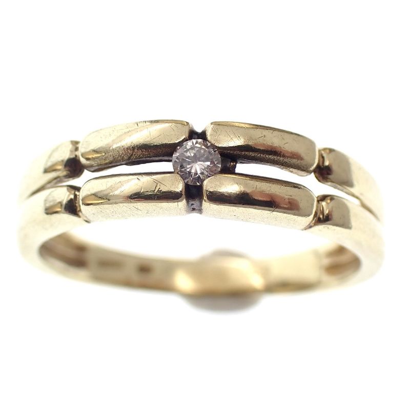 Image 2 of Desiree gold subtle ring with diamond; 0.04 ct.
