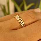 Image 10 of Vintage gold ring with meander pattern