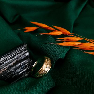 Image 2 of Gold ring with relief