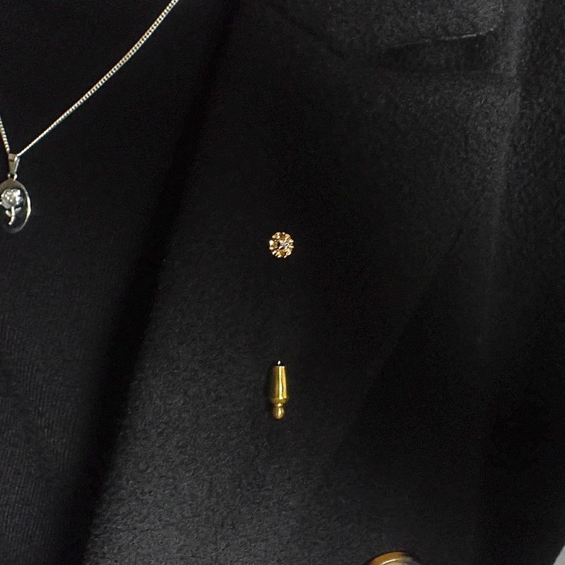 Image 9 of Gold lapel pin, tie pin with diamond | 0.05 ct.