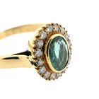 Image 8 of Gold ring with emerald and diamonds; 0.32 ct.
