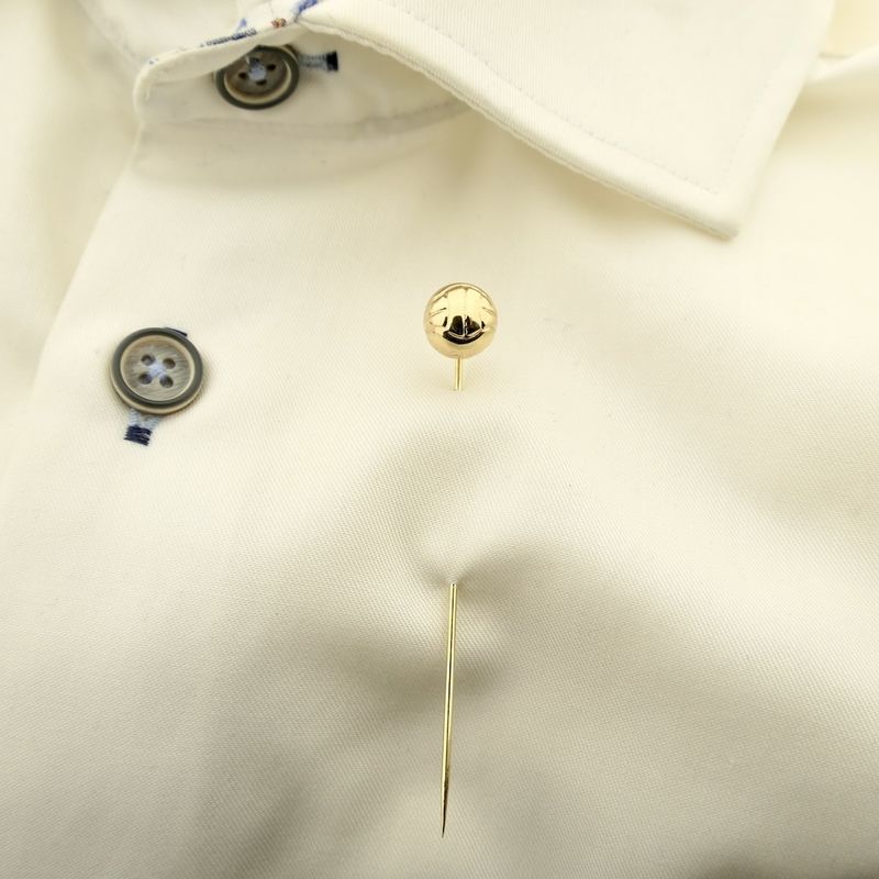 Image 4 of Gold lapel pin/tie pin; volleyball