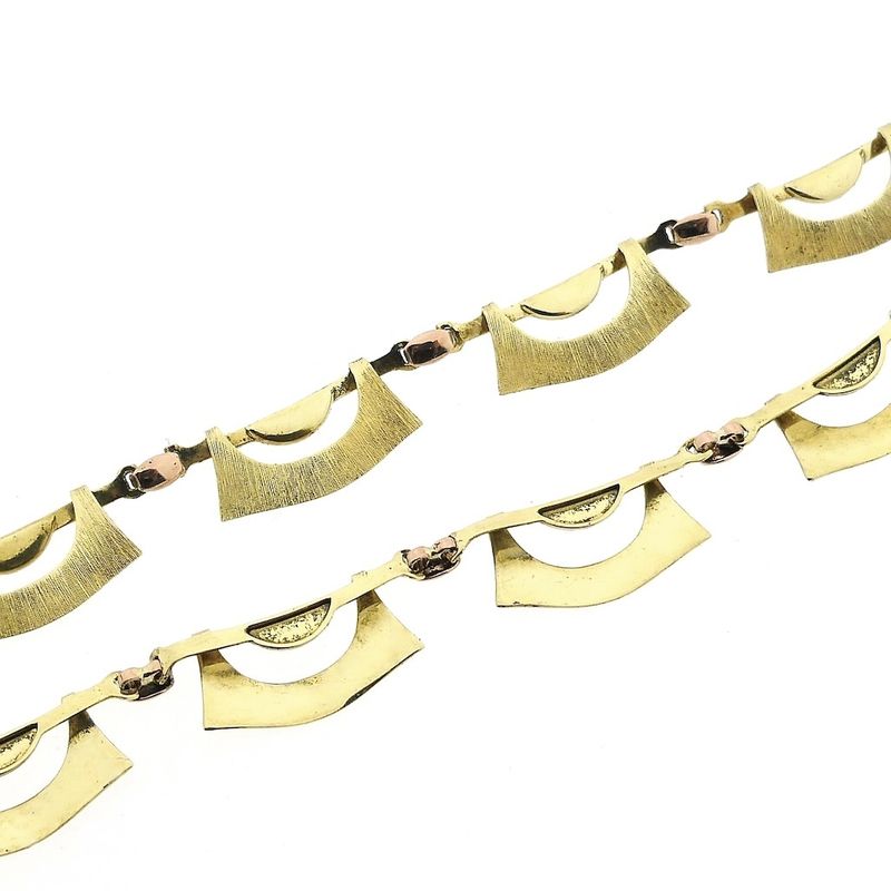 Image 7 of Two-tone gold fantasy link chain