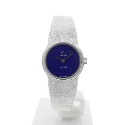 Image 1 of Omega Deville; 18k white gold women's watch with lapis lazuli dial