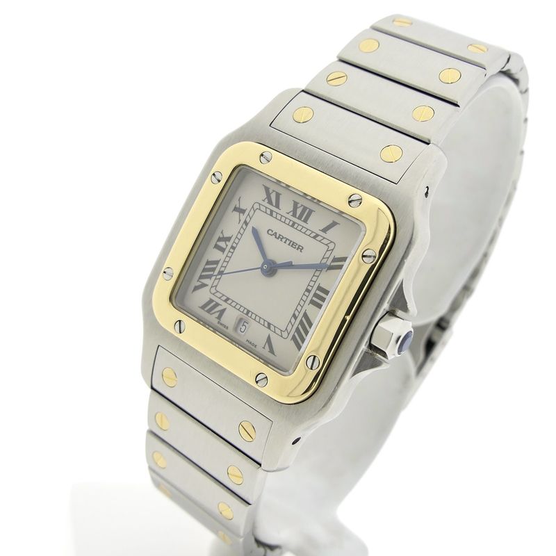Image 9 of Cartier Santos Galbee; Gold/steel unisex watch