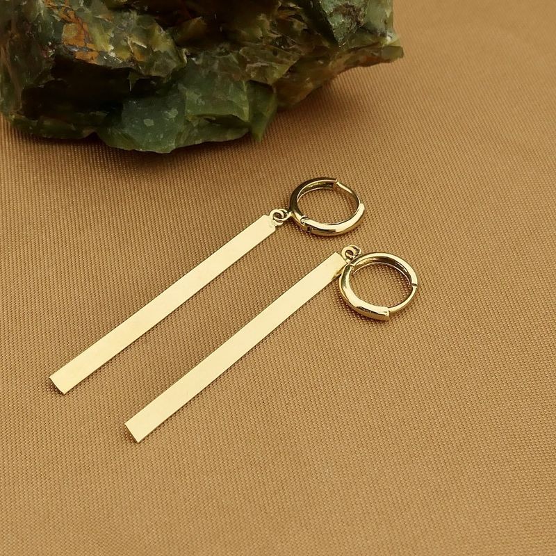 Image 2 of Gold long earrings