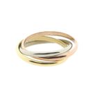 Image 3 of Tricolor gold trinity ring