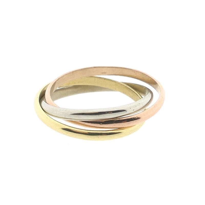 Image 3 of Tricolor gold trinity ring