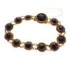 Image 1 of Antique gold boat bracelet with garnet