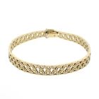 Image 1 of Gold link bracelet with pattern