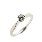 Image 1 of White gold solitaire ring with diamond | 0.03 ct.