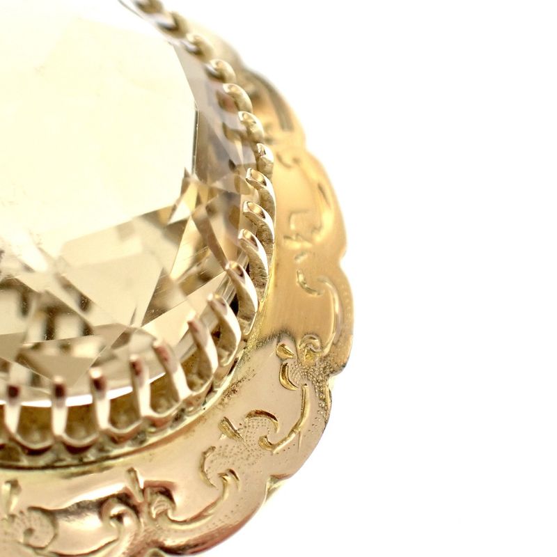 Image 3 of Vintage gold pendant with citrine