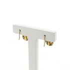 Image 4 of Gold earrings with garnet | Antique/vintage