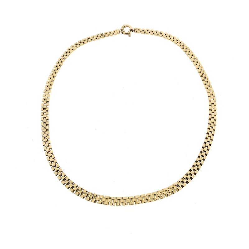 Image 3 of Gold panther link necklace