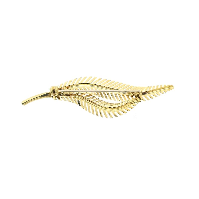 Image 3 of Vintage gold feather brooch