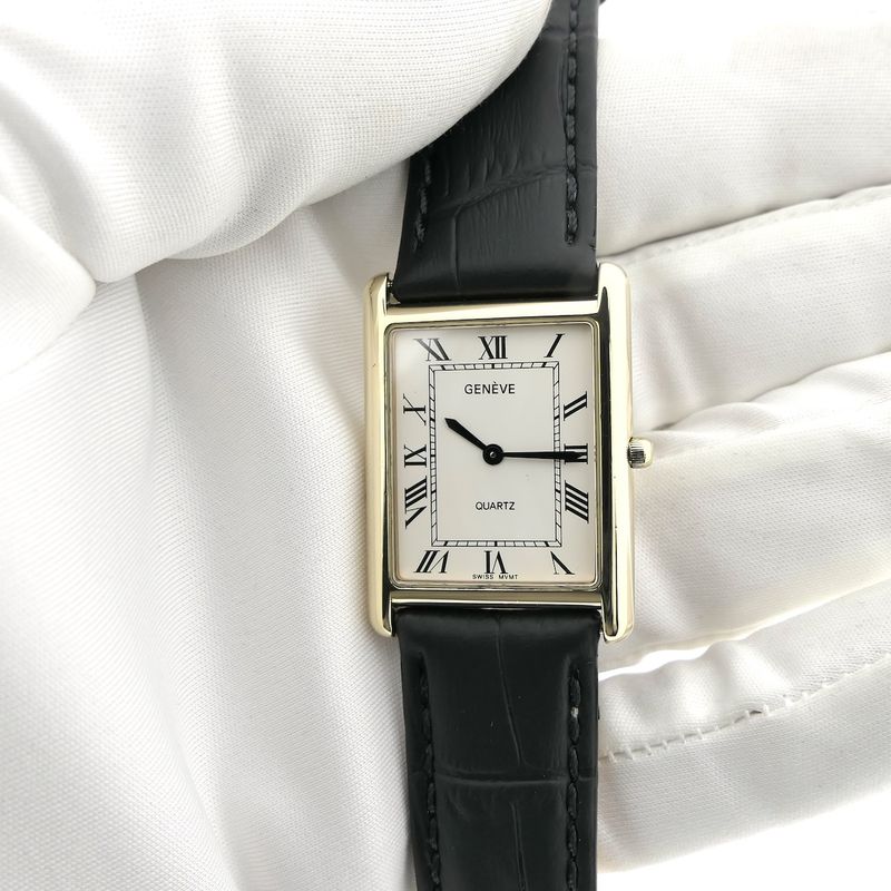 Image 8 of Geneva Tank 'Large'; Vintage 9k. watch