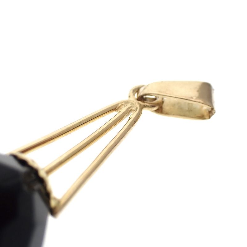 Image 4 of Vintage gold cone pendant with garnet