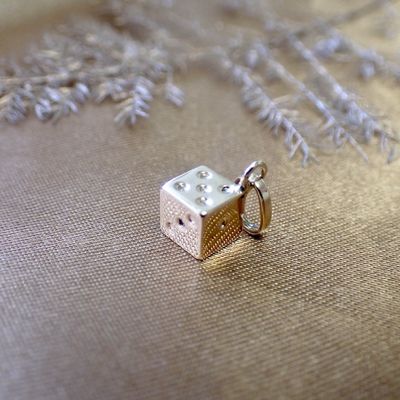 Image 2 of Rose gold dice pendant