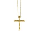 Image 5 of Gold necklace with a fixed pendant; Cross with zirconia | 42.5 cm - 45.5 cm