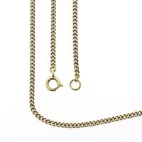 Gold gourmet link chain | 53.5 cm