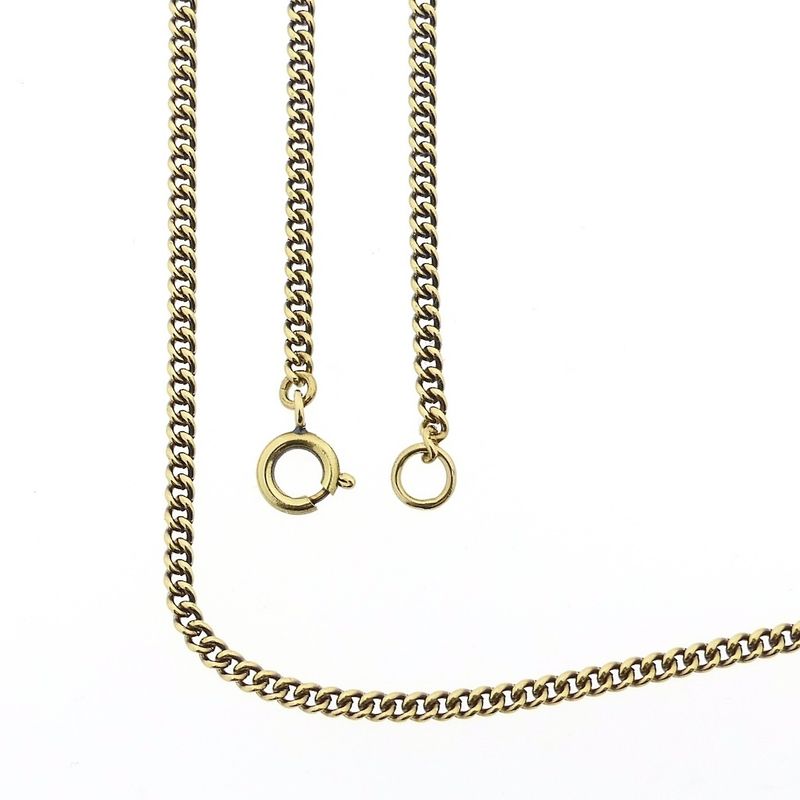 Image 1 of Gold gourmet link chain | 53.5 cm