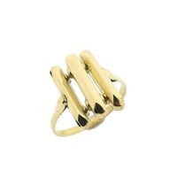 Golden artistic ring