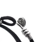 Image 8 of Pandora Moments double black leather bracelet; Silver; Ø 61 mm