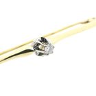 Image 8 of Gold brooch with diamond; 0.09 ct.