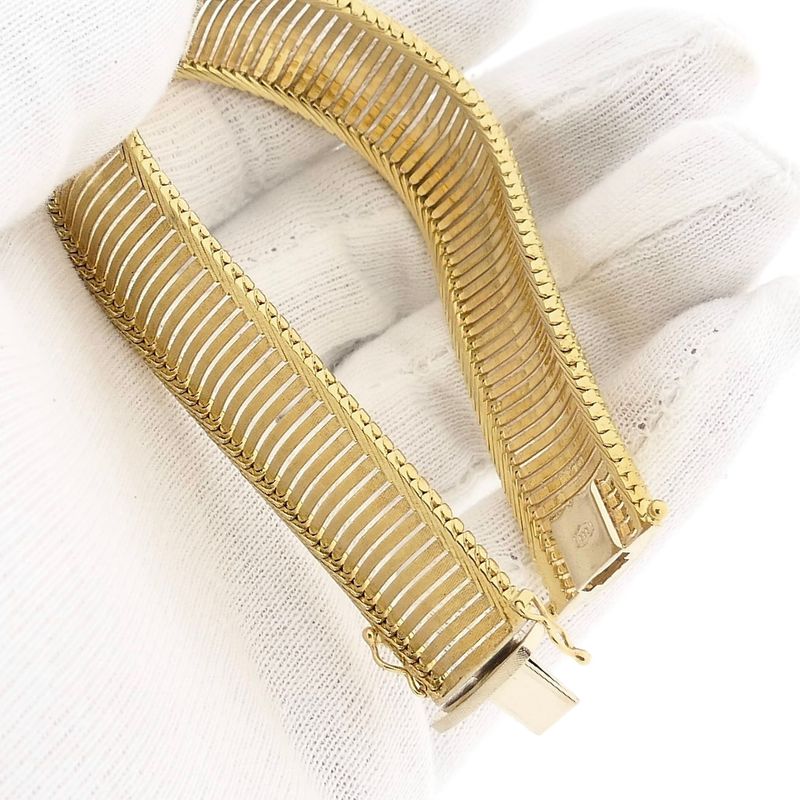 Image 10 of 14 Karat Golden Fantasy Chain Bracelet; 19 cm
