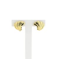 Vintage gold clip-on earrings