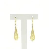 Gold diamond-plated earrings