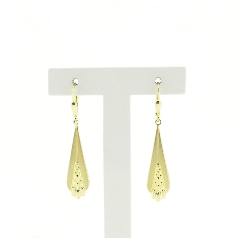Image 1 of Gold diamond-plated earrings