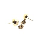 Image 5 of Gold stud earrings with large round button