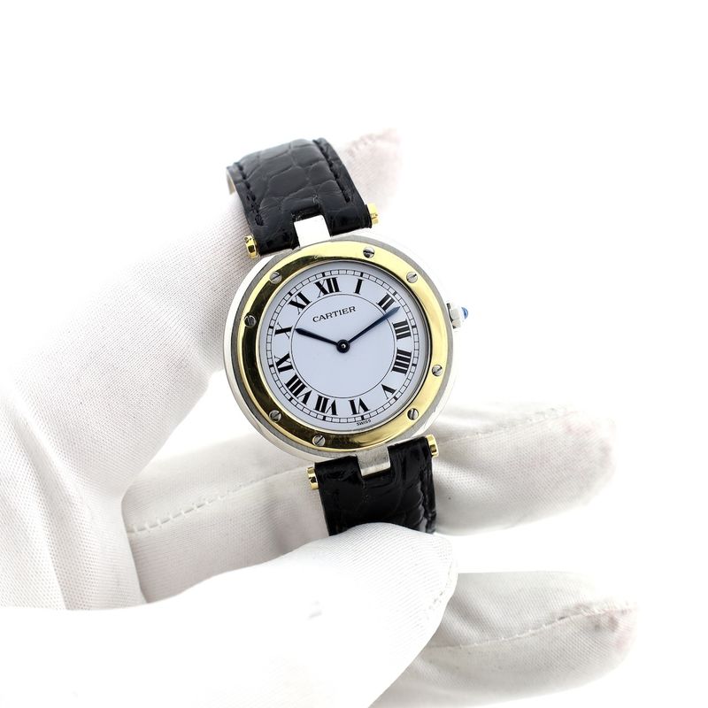 Image 12 of Cartier Santos Vendôme Ronde 8191; 18k gold/steel women's watch