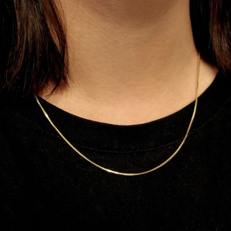 Image 9 of Golden Venetian link chain | 46 cm