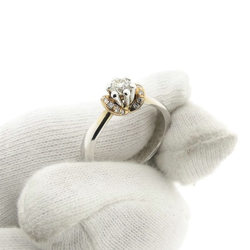 Image 4 of 18K White Gold ring with 0.42 ct. diamond | + GIA certificate