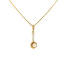 Image 7 of Gold pendant set with a pearl