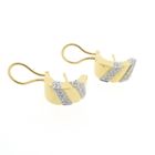 Image 8 of Gold stud earrings set with diamonds; 0.70 ct.