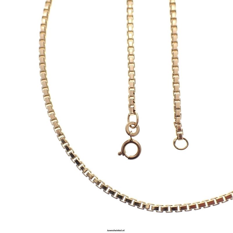 Image 1 of 8K Venetian link chain | 61 cm