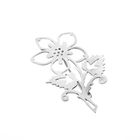 Image 3 of Silver brooch of a flower