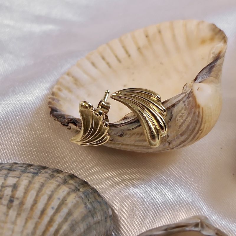 Image 2 of Gold stud earrings | Vintage