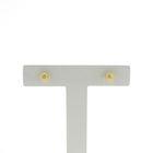 Image 1 of Gold stud earrings with diamond-cut button