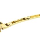 Image 7 of Gold bar link necklace with fixed pendant and zirconia