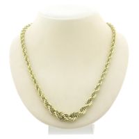 Gold twisted link necklace