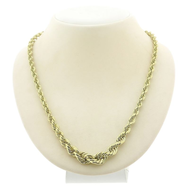 Image 1 of Gold twisted link necklace